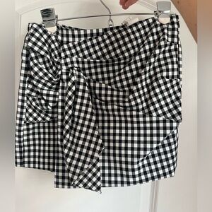 Black and White Gingham Zara Skort